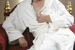 cotton velour bathrobe